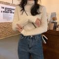 Women's Lace Bottoming Shirt Fall and Winter Inner Wear Turtleneck Thermal Top New Popular Western Style.