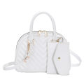 Texture Pop Bag 2023 Fashion Versatile Striped Two-Piece Shell Bag Lady Versatile Tide One Shoulder Crossbody Bag.