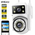 4K 8MP PTZ WiFi Camera Dual Lens Dual-screen 8X Zoom Auto Tracking Outdoor Video Cam Security Protection Waterproof Surveillance.