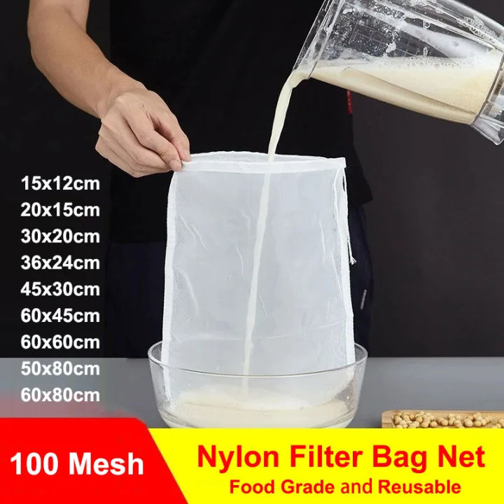 Food%20Grade%20Soy%20Milk%20Wine%20Nylon%20Filter%20Bag%20Net%20100%20Mesh%20Tea%20Beer%20Coffee%20Oil%20Reusable%20Filter%20Fabric%20Bags%20Kitchen%20Filter%20Fabric%20Bag%20-%20Image%202