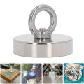 Super Fishing Magnet, Powerful High Power Magnet with Ring for Hoisting Hanging. 