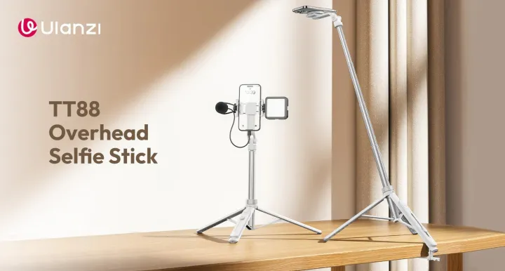 ULANZI%20TT88%20Extendable%20Phone%20Tripod,%2057"%20Magnetic%20Selfie%20Stick%20Phone%20Vlog%20Tripod%20Stand%20with%202%20in%201%20Phone%20Clip,%202%20Cold%20Shoe%20Mount%20Tripod%20Compatible%20for%20iPhone,%20Lightweight%20for%20Travel%20-%20Image%209