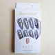 24pcs Blue Snake Pattern False Nails Cool Punk Style Wearable Long Coffin Ballet Artificial Nail Tip Press on Nail. 