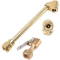 3 Pack Heavy Duty Brass Air Chuck Set, 1/4 Inch Brass Air Chuck for Tire Inflator Gauge Compressor Accessories. 