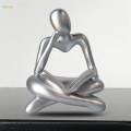 Modern Abstract Thinker Statue, Shelf Collection Desktop Ornament Resin Creative Human Figurine for Hotel Decorations Wedding Gift.