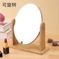 Wooden makeup mirror can be spliced with rotating mirror, desktop high-definition mirror, desktop dressing mirror, large princess makeup mirror.
