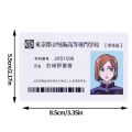 Figures Student ID Card Animation YUJI Megumi Gojo Yuta PVC School Name Cards For Fans Cosplay.