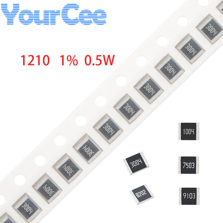 50pcs 1210 SMD Resistor 1% 0.5W 0~10M 0 2 3.3 5.6 10 12 20 30 36 47 51 82 100 200 680 820 1K 2K 6.2K 10K 20K 22K 200K 1M 10M ohm