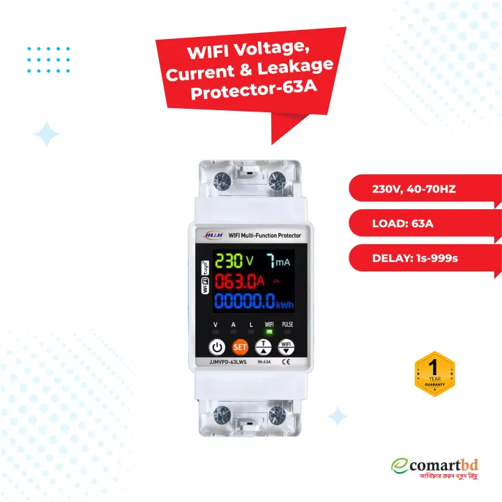 Multi-Function Protector-63A WiFi/Wifi Voltage Protector. | Daraz.com.bd