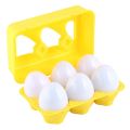 Children's Early Learning Educational DIY Matching Clever Egg Math Toys Mixed Shape Pair Bumping Toys Yellow. 