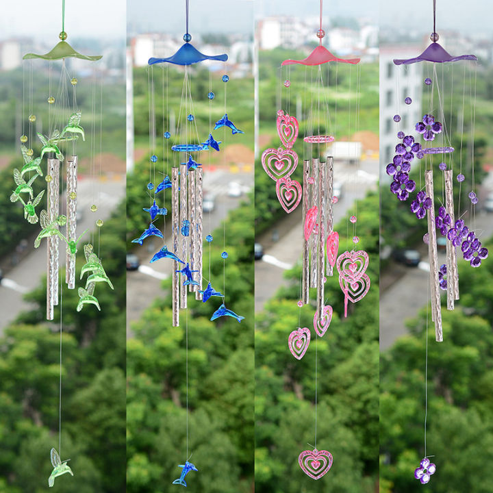 Creative Dolphin Love Wind Chimes Doors And Windows Hanging Decoration Wind Chimes Tube DIY Wind Chimes Fayshow