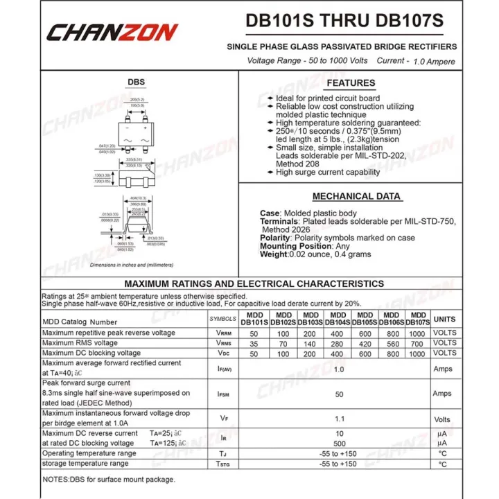 %E3%80%90Alizeker%20Mall%E3%80%91Pcs%20DB107S%20SMD%20Bridge%20Rectifier%20Diode%201A%201000V%20DB-S%20Single%20Phase%201%20Amp%20Volt%20DB107-S%20Silicon%20Diodes%20-%20Image%203