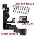 Front Camera Flex For iPhone 6 6P 6s Plus 6sPlus With Proximity Sensor Flex Cable And Earpiece Full Set Screws Replacement.