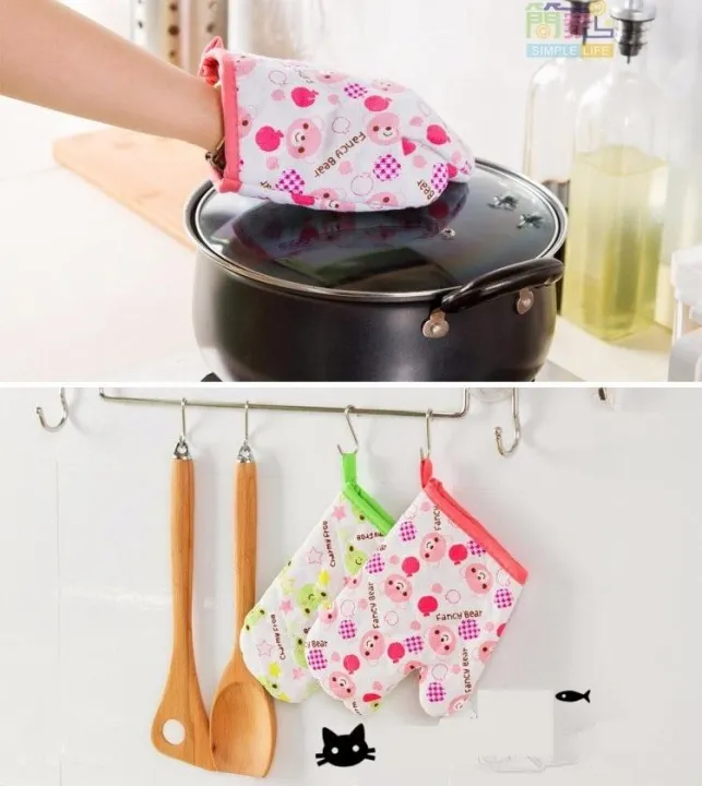 Oven%20Mitts%20&%20Pot%20Holder%202pcs/Set%20Heat%20resistant%20gloves%20Kitchen%20Safety%20multicolor%20-%20Image%205