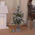 Artificial Christmas Tree with Lights Wooden Base for Bedroom Porch Garden 450mmx450mmx680mm. 