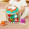 Sensory Bin Baby Toys Activity Cube Shape Sorting Toy for Age 1 2 3. 