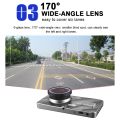 NEW- J20-1 2.5D 4 inch 170 Degrees Wide Angle Full HD 1080P Video Car DVR, Support TF Card / Motion Detection / Loop Recording. 