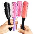 4 Color 9-Rows Denman Brush Women Detangling Styling Hairbrush Scalp Massager Salon Hairdressing Straight Curly Wet 4c Hair Comb. 