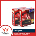 Sensation - Super Dotted Strawberry Condom For Men | Combo Pack -2 Packs | 3x2=6pcs. 