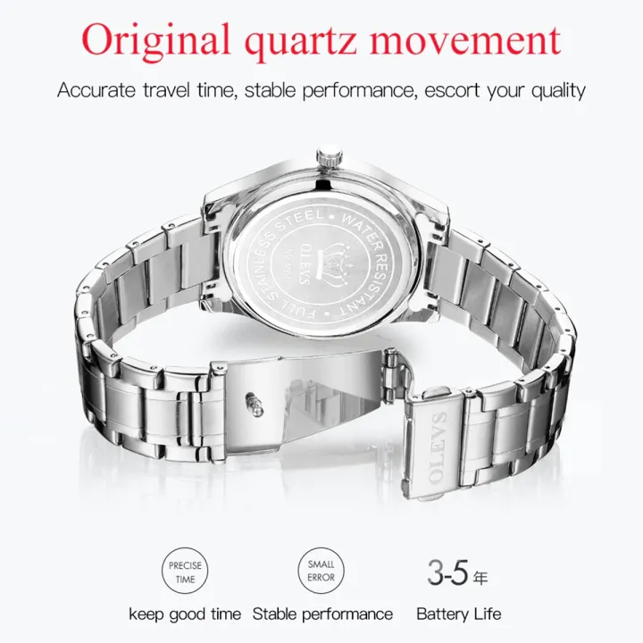 OLEVS%205567%20Silver%20Stainless%20Steel%20Analog%20Watch%20For%20Men%20-%20White%20&%20Silver%20-%20Image%206