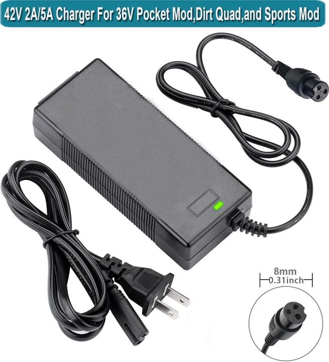 42V 2A 5A Power Adapter Supply Charger For 36V Electric Balance Scooter Hover 1 Hoverboard 2 Wheels Razor Replacement 3 prong