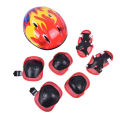 7Pcs/set Kids Cycling Protective Gear Bike Helmet Knee Wrist Elbow Guard Roller.