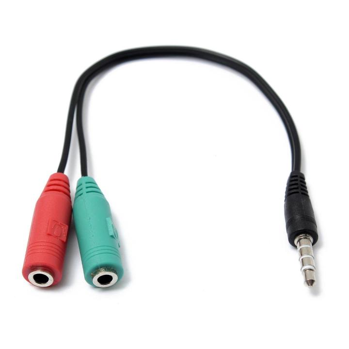 Microphone Audio converter Y Splitter Cable Adattatore Plug Jack