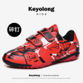 Children's Football Shoes Velcro Sneakers Leather Surface Broken Nails tf Spike AG Boys and Girls Qingshao Training Shoes Primary School Students. 