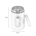 3 PCS Kitchen Canister Set with Secure Lids&Viewing Window Black Stainless Steel Suitable for Sugar, Tea, Coffee, Etc -Multi Food Storage Jars.
