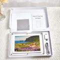 2024 hot selling 10.1-inch acrylic digital frames video picture photo frame transparent crystal advertising player. 