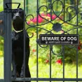 Outdoor Dog Sign Beware Dog Sign Paw Print Gate Closed Durable Aluminum Warning Home Outdoor Beware of Dog Sign. 