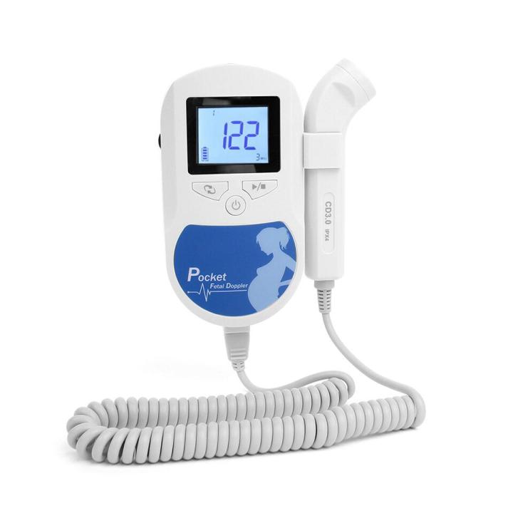 Fetal doppler,Prenatal heart Baby sound Monitor 3mhz probe ,Blue and ...