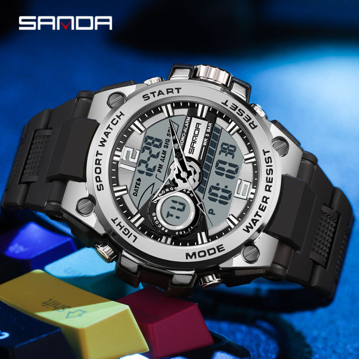 Sanda%20Men's%20Watches%20Sports%2050M%20Waterproof%20Digital%20Wristwatch%20for%20Male%20Clock%20Stopwatch%20Men's%20Watch%209010%20-%20Image%205