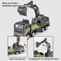 【GlobalGlamour】New F 1:55 Contruction Crane Vehicle et Toy Alloy Excavator Diecat Hook Model for Toddler Kid Boy. 