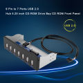 9 Pin to 7 Ports USB 2.0 Hub 5.25 inch CD-ROM Drive Bay CD ROM Front Panel.