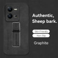 lthmy for VIVO V25e case hard shockproof PU leather cellphone back cover phone casing Bracket Holder.