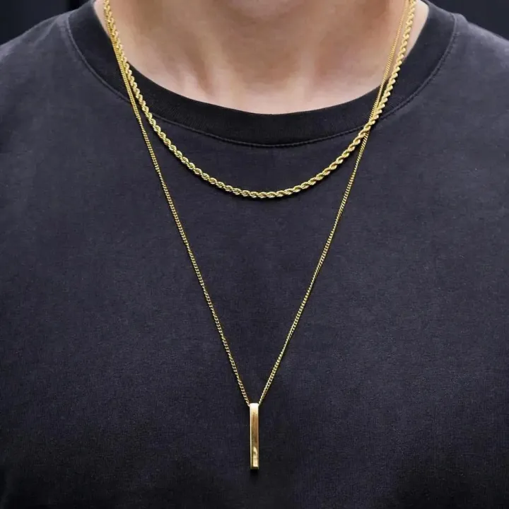 Vnox%203D%20Vertical%20Bar%20Necklaces%20for%20Men,%20Layering%20Stainless%20Steel%20Geometric%20Pendant,%20Layered%20Wheat%20Rope%20Cuban%20Chain,%20Boy%20Collar%20-%20Image%205