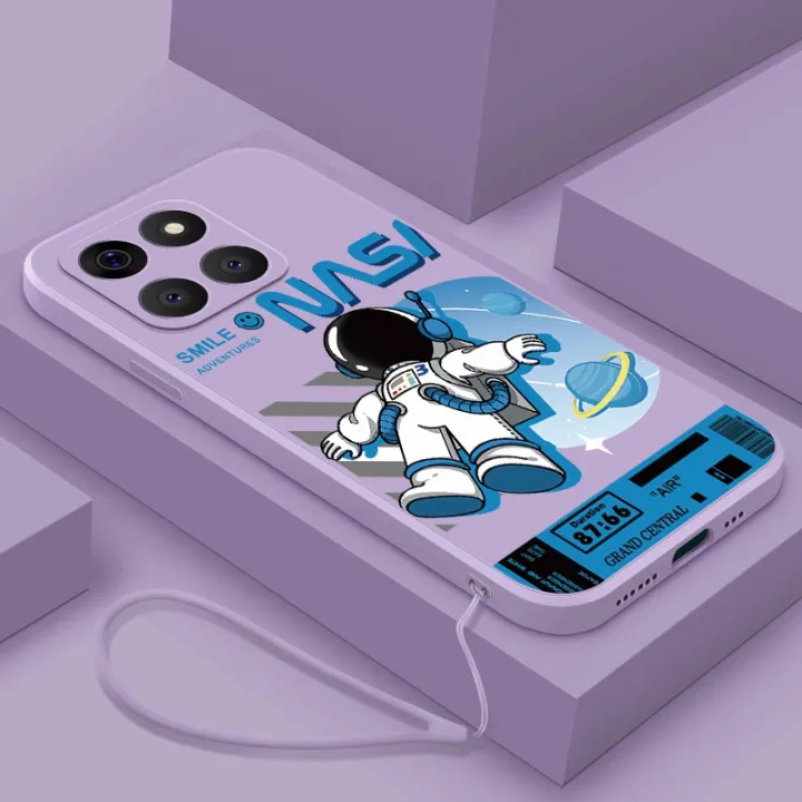 %5BFree%20Strap%5D%20Honor%20X8b%20X7b%20X8a%205G%20X7a%20X6a%20Smile%20Astronaut%20Square%20Phone%20Case%20Liquid%20Silicon%20Soft%20Casing%20nasa%20Cover%20-%20Image%205
