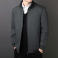 High-End Administrative Cotton-Padded Coat Men's Middle-Aged and Elderly Dad Jacket Men's Jacket Cotton and Thickening Warm Stand Collar Casual Cotton-Padded Coat. 