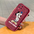 TA for Realme C15 Back Cover Soft Square Ladder White Handsome Mouse Pattern Cases Silicone Camera Protection Phone Case. 