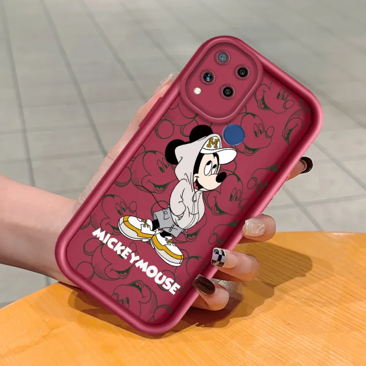 TA%20for%20Realme%20C15%20Back%20Cover%20Soft%20Square%20Ladder%20White%20Handsome%20Mouse%20Pattern%20Cases%20Silicone%20Camera%20Protection%20Phone%20Case%20-%20Image%202