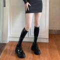 CTRLLOCK Techwear Chic Knitting Socks Casual Stretchy Chinese Middle Tube Socks.