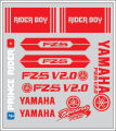 YAMAHA bike all sticker | bike modify sticker | YAMAHA FZS V2 sticker | Bike full set Sticker- ( Waterproof & Premium quality) | customize sticker | custom sticker for bike..car modified sticker for bike.
