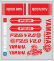YAMAHA bike all sticker | bike modify sticker | YAMAHA  FZS V2 sticker | Bike full set Sticker- ( Waterproof & Premium quality) | customize sticker | custom sticker for bike..car modified sticker for bike. 