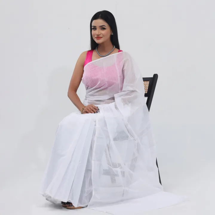 Japanese%20Half%20Silk%20Saree%20for%20Women%20-%20White%20Color%20Flat%20Muslin%20Saree%20-%20Suitable%20for%20Any%20Season%20-%20Image%204