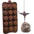 Silicone Chocolate Mould and Chocolate Wrapper (Flower Mould + Wrapper). 
