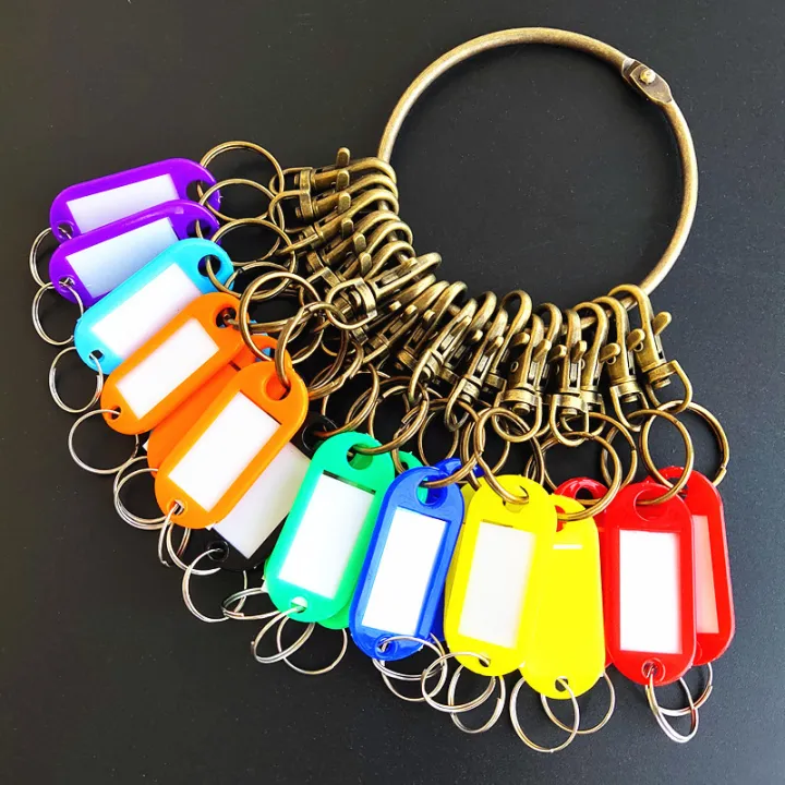 Stainless%20steel%20keychain%20management%20plate%20easy%20to%20pick%20lobster%20buckle%20hook%20mark%20classification%20card%20hand-held%20landlord%20big%20key%20ring%20-%20Image%206