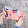 Ladies clutch purse Mini Wallet For Women Card Holder Short PU Leather Bags Short Small Coin Keeper for Girls - Mani Bag. 