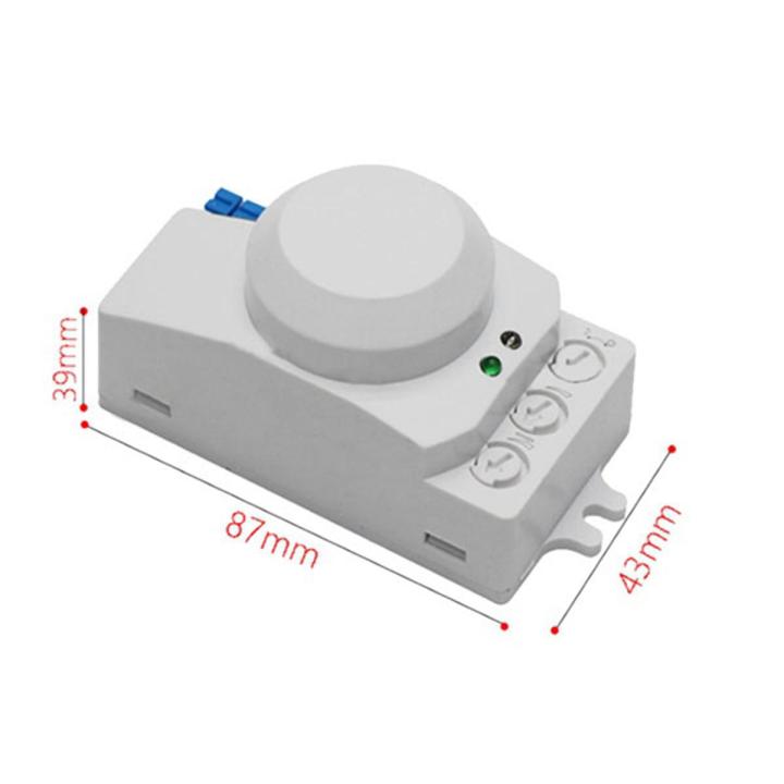 5.8GHz HF System LED Microwave 360 Degree Sensor Light Switch,White