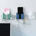 Multi-function Wall Mounted Organizer Holder, Storage Box, Remote Control, Mobile Phone Plug, Home Charging Shelf. 